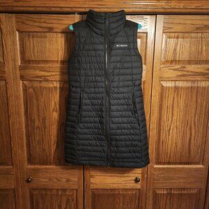 New Columbia White Out LONG Vest Black Medium